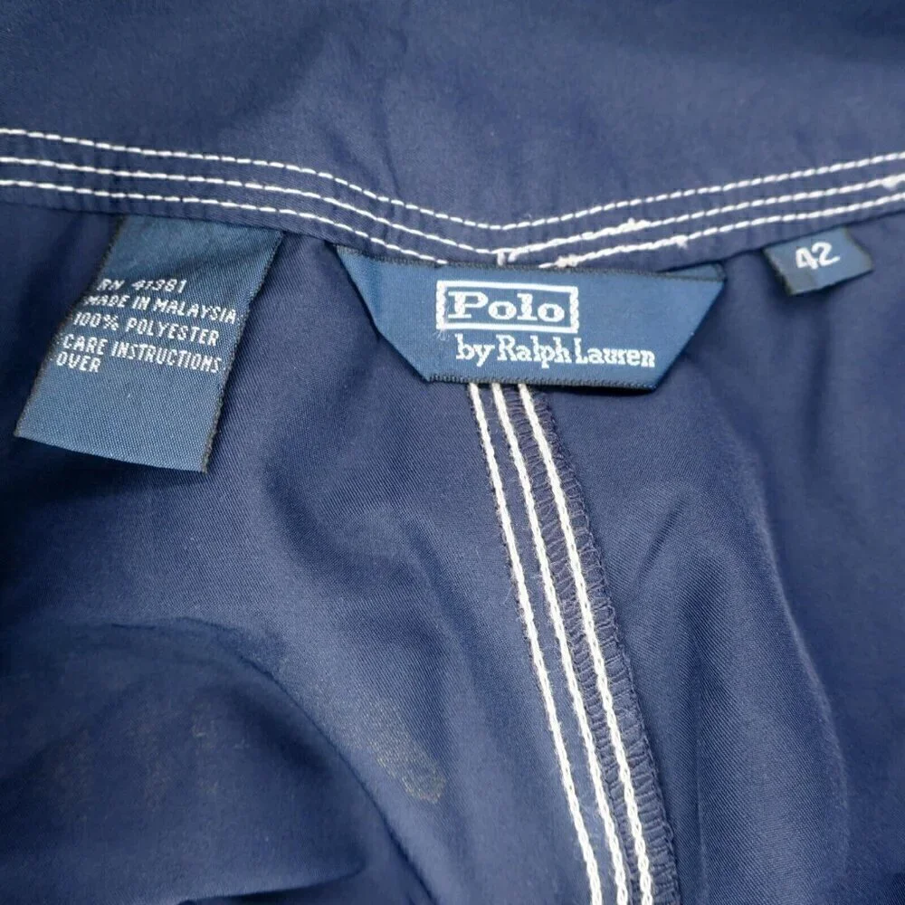 Polo by Ralph Lauren Board Shorts Blue P-32 Unlined Swim Trunks Men's 42 (41x6